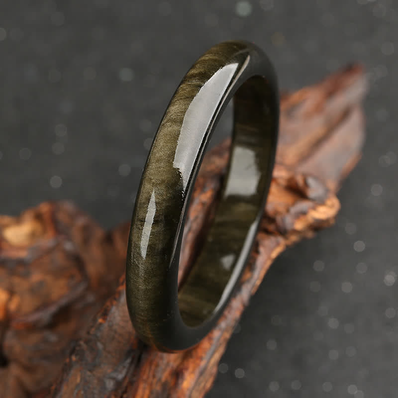 Goldschimmerndes Obsidian-Schutzarmband | Innendurchmesser