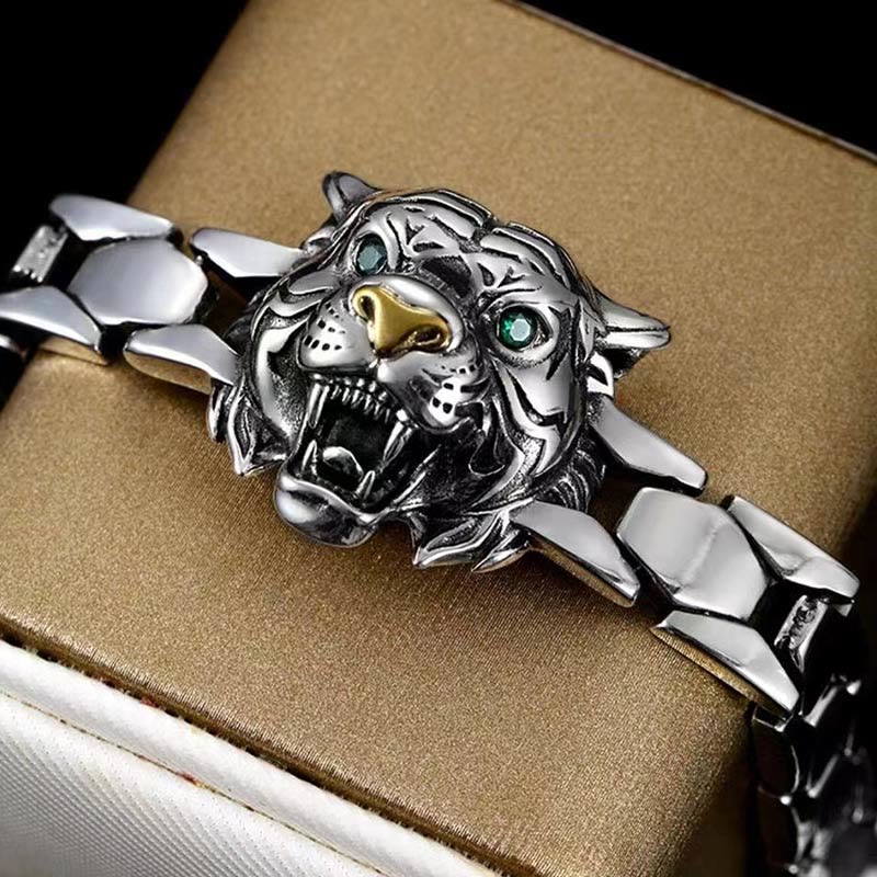 Kupfer-Tigerkopf-Heilarmband für Gleichgewicht und Glück