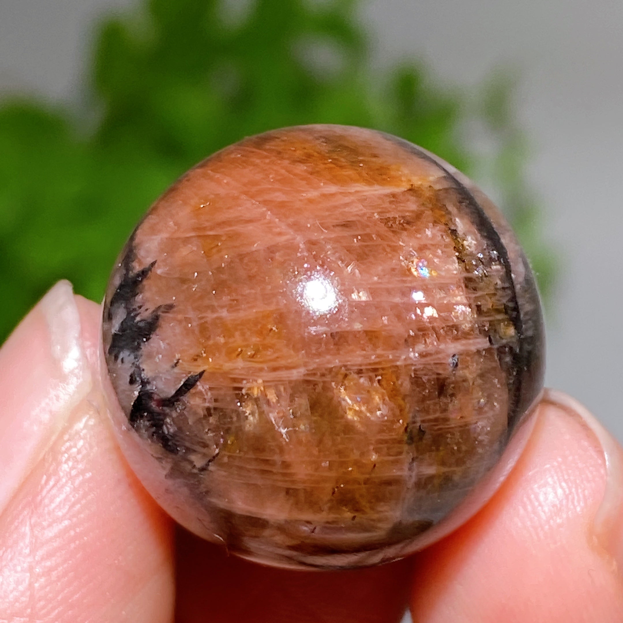 22 mm Chiastolith-Heilkristallkugel