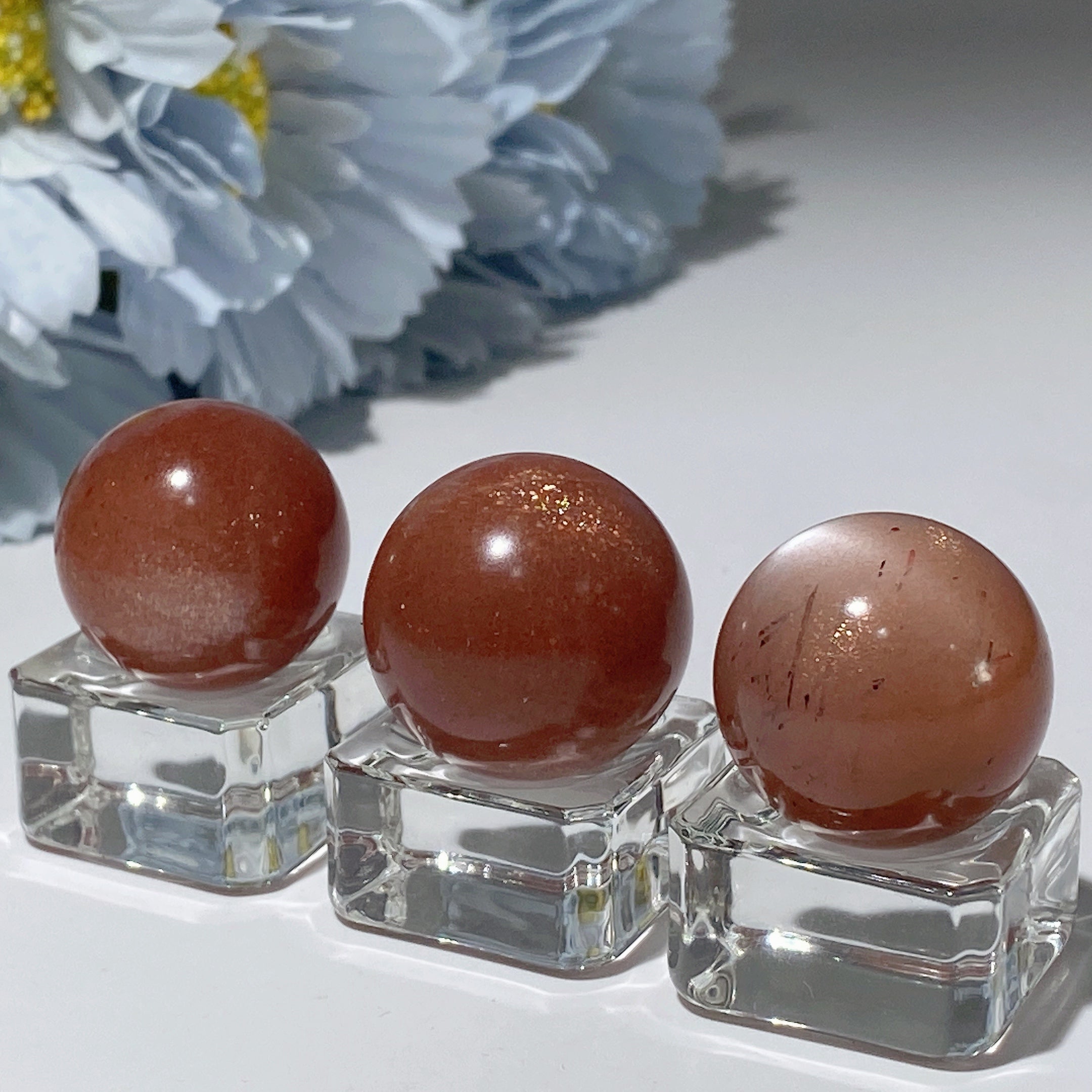 23–25 mm goldene Sonnenstein-Kristallkugel zur Heilung