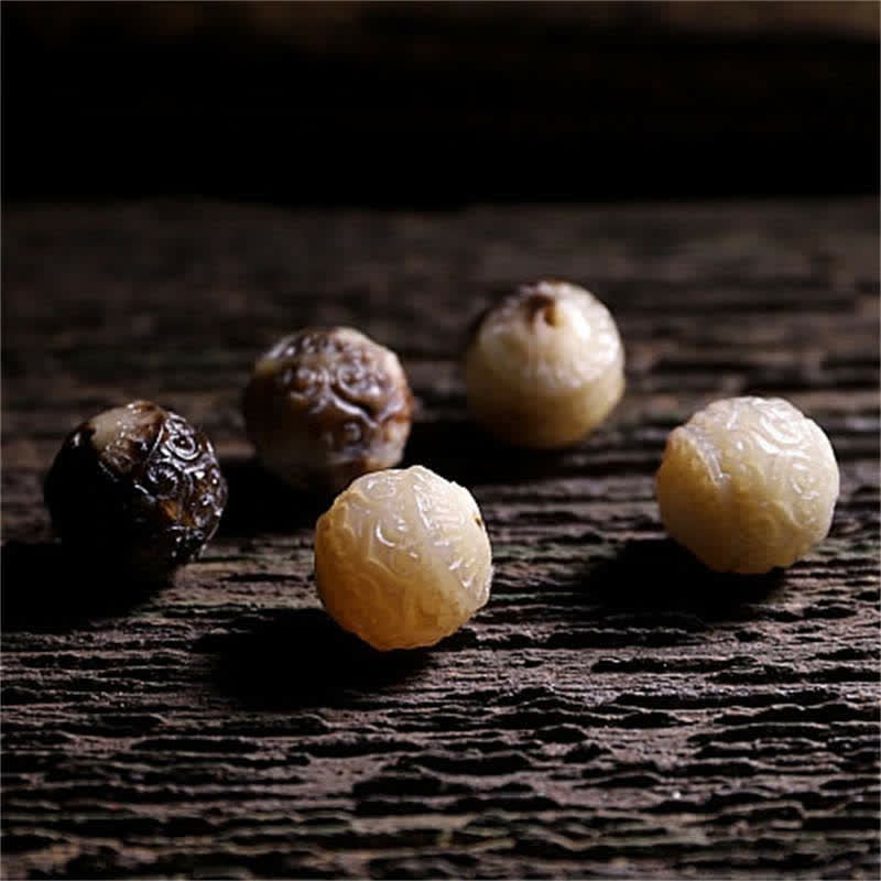 Mala-Armband aus Yakknochen mit 108 Perlen für Kraft und Gleichgewicht