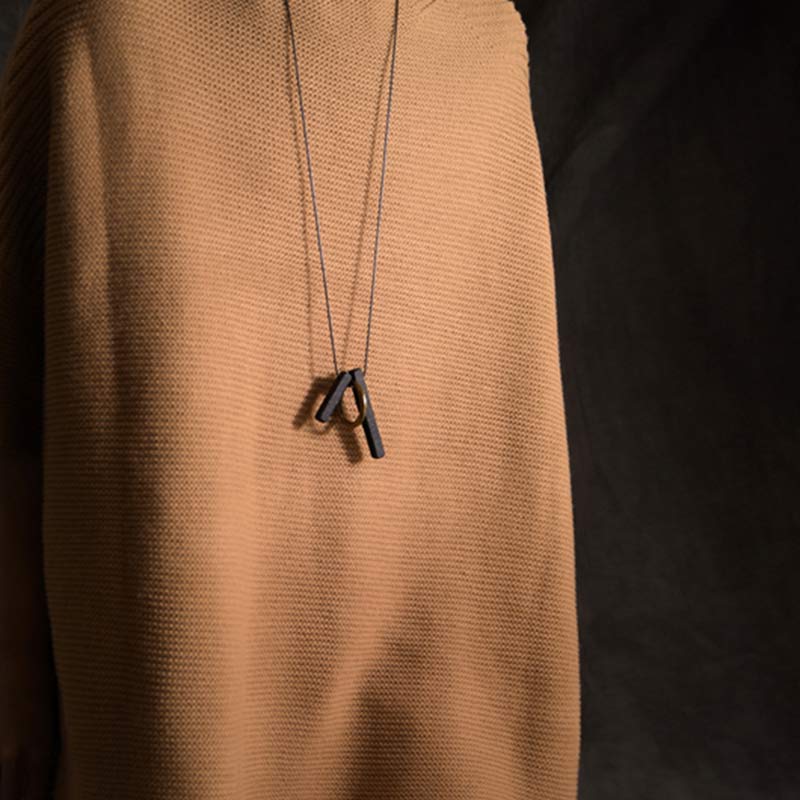 Zen-Kreis-Halskette aus Ebenholz für Erleuchtung und Ruhe