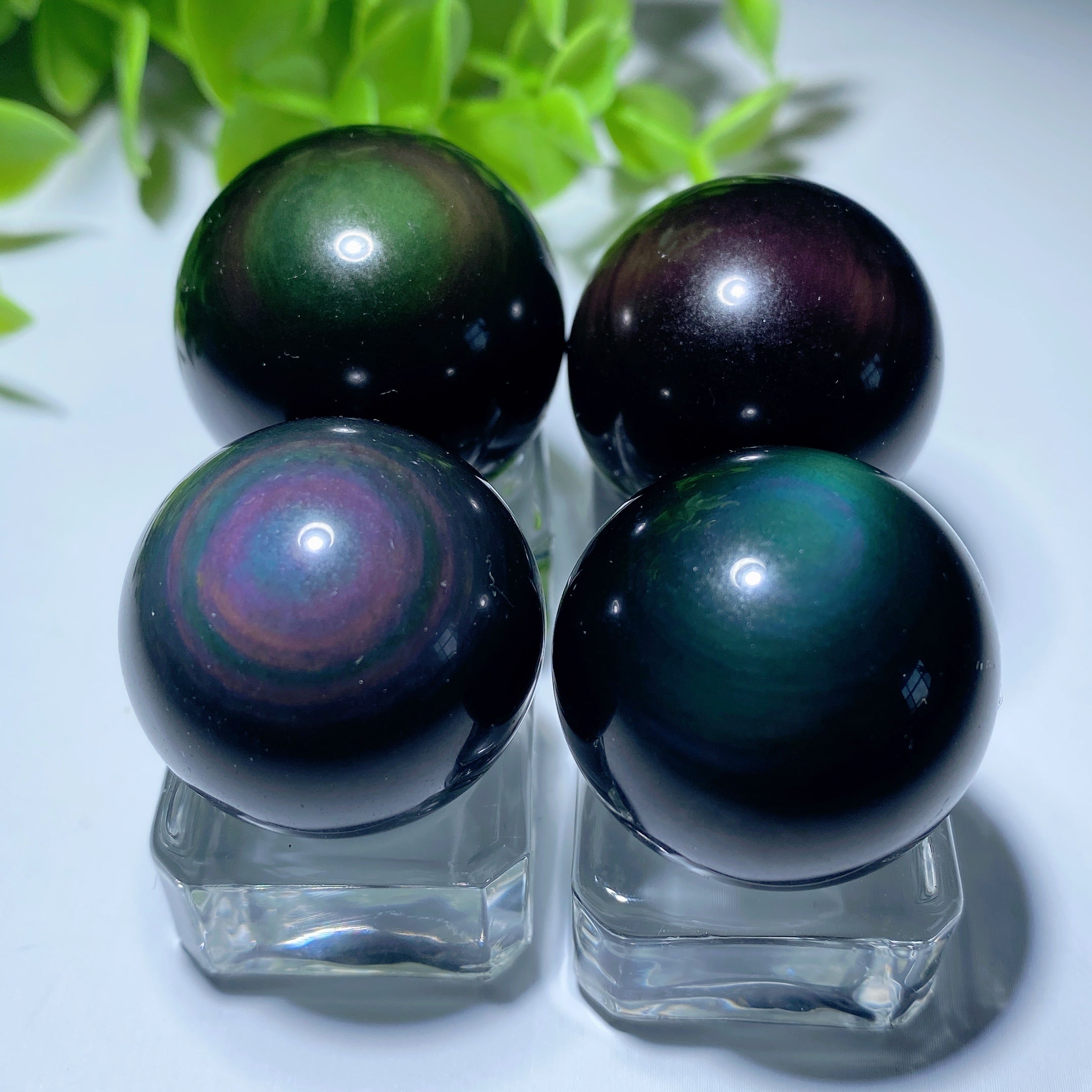 25–30 mm Regenbogen-Obsidian-Kristallkugel zur Heilung