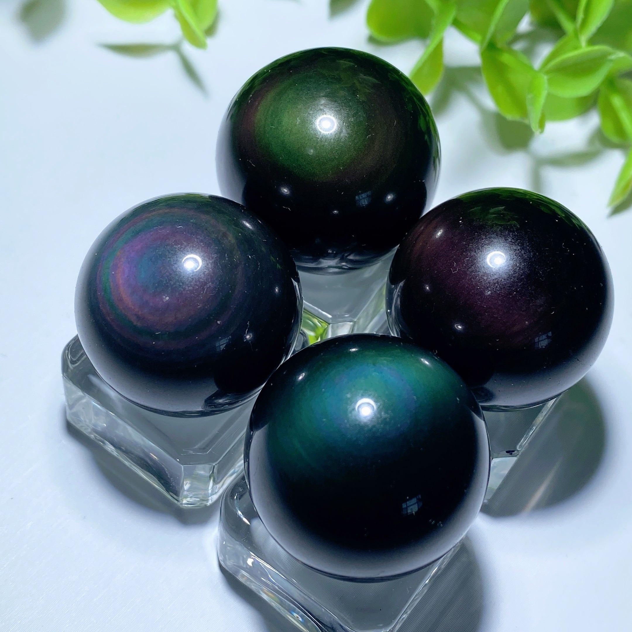 25–30 mm Regenbogen-Obsidian-Kristallkugel zur Heilung