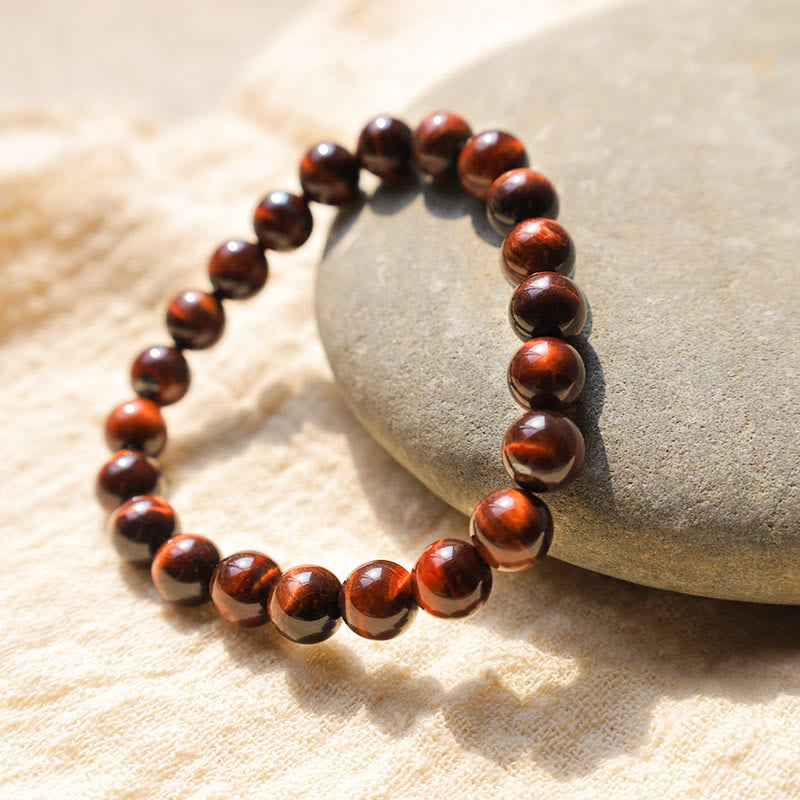 8mm Tiger Eye Healing Bracelet for Strength & Protection