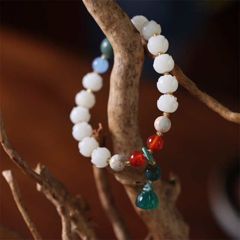 Bodhi Seed Lotus Perlenarmband für Frieden und Harmonie