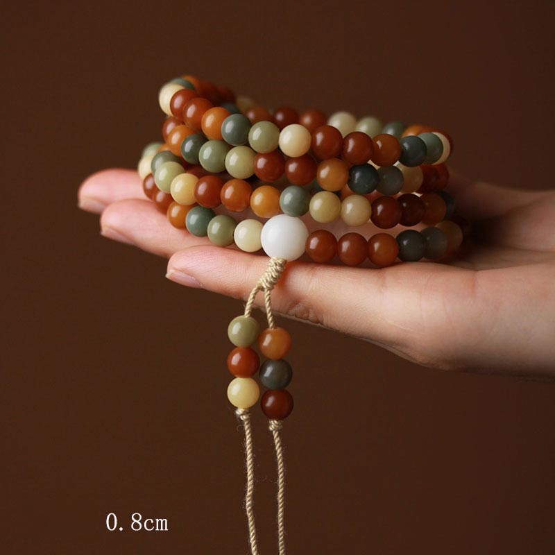 8 mm Bodhi Seed Harmony Wisdom Mala Armband