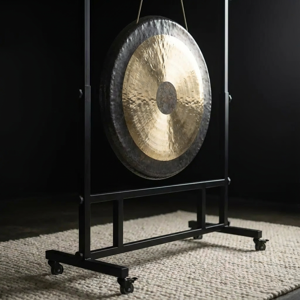 26 Zoll Chinesischer Gong mit Ständer und Schlägel - Schlaginstrument
