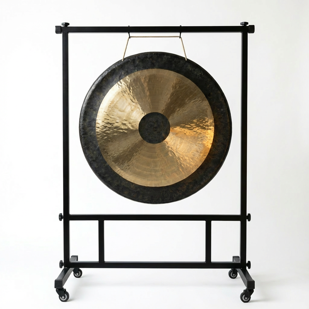 26 Zoll Chinesischer Gong mit Ständer und Schlägel - Schlaginstrument