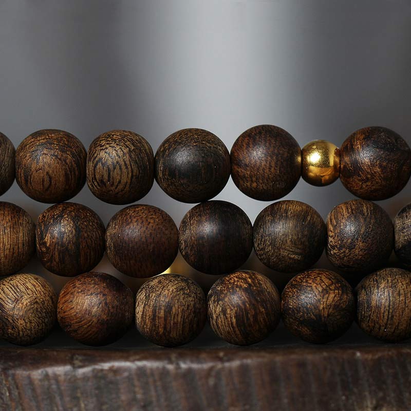 108 Holz-Mala-Perlen, Adlerholz, Türkis-Armband für Meditation
