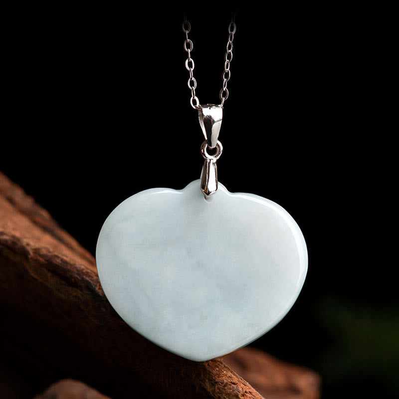 Buddha-Halskette aus weißer Jade für Glück | Anhänger aus Sterlingsilber