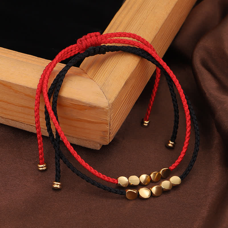 Kupferrotes Schnurarmband | Feng Shui Glück & Schutz