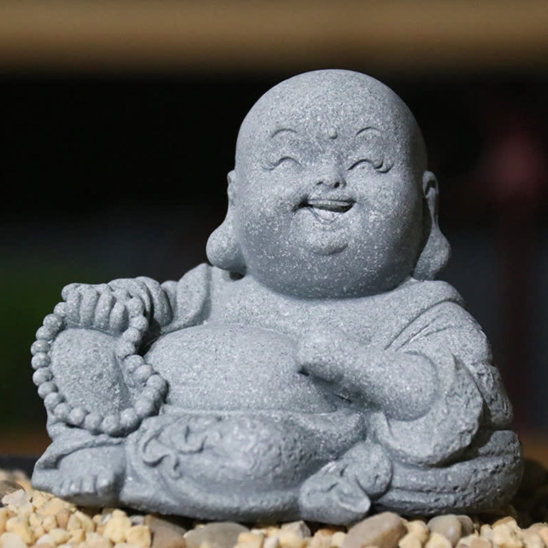 Buddha-Statue aus Sandstein für Meditation und Mitgefühl, Heimdekoration