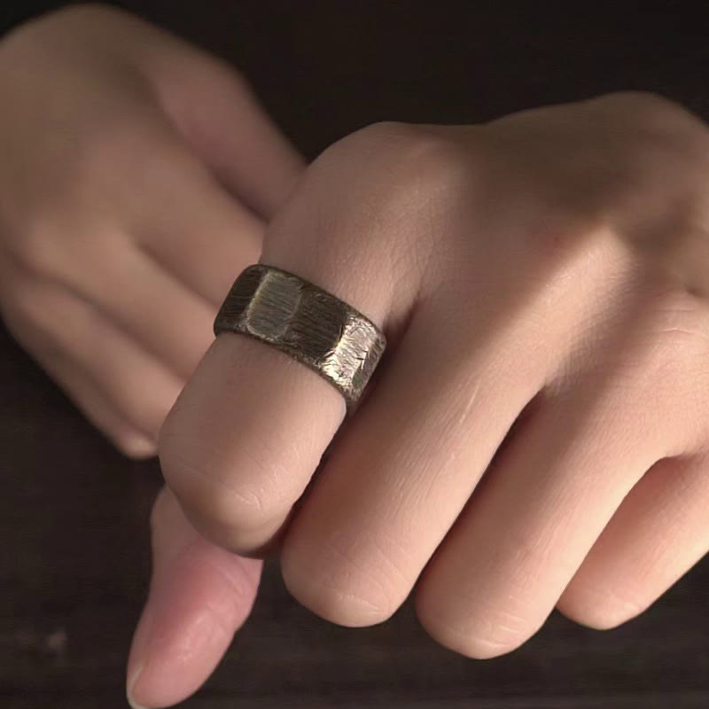 Verstellbarer Reichtumsring aus Kupfer und Messing | Spirituelle Heilung & Glück