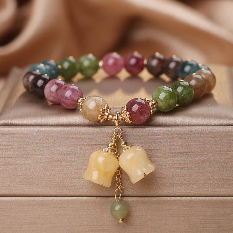 Natürliches buntes Turmalin-Armband für spirituelle Liebe