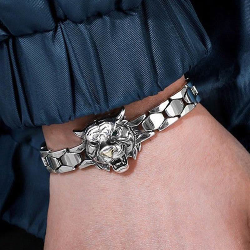 Kupfer-Tigerkopf-Heilarmband für Gleichgewicht und Glück