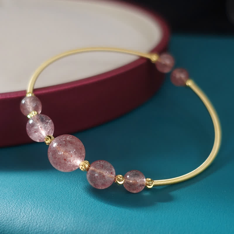 Strawberry Quartz Love Healing Bracelet | Premium Chain