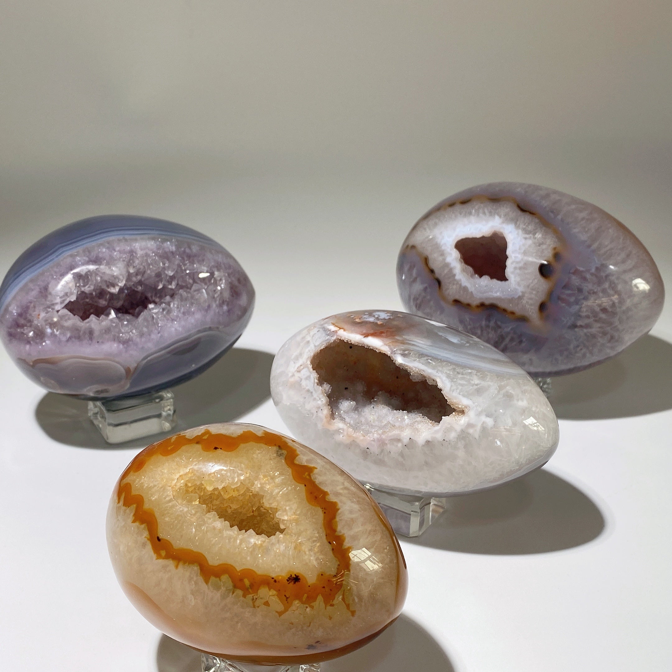 3,0"-4,0" Druzy Achat Kristall Ei für Heilung & Meditation