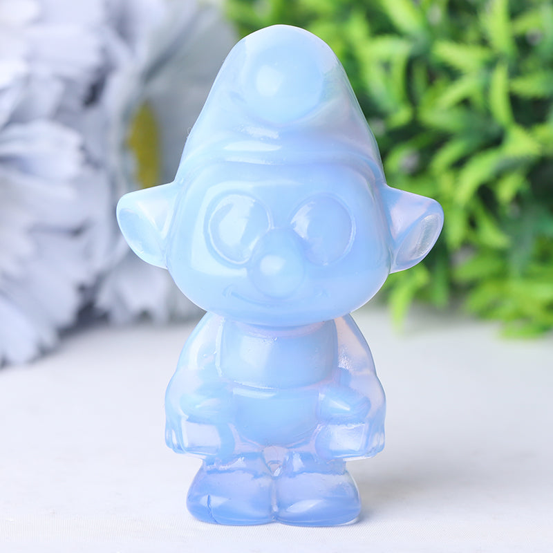 3,2 Zoll blaue Opalit-Kristallfigur