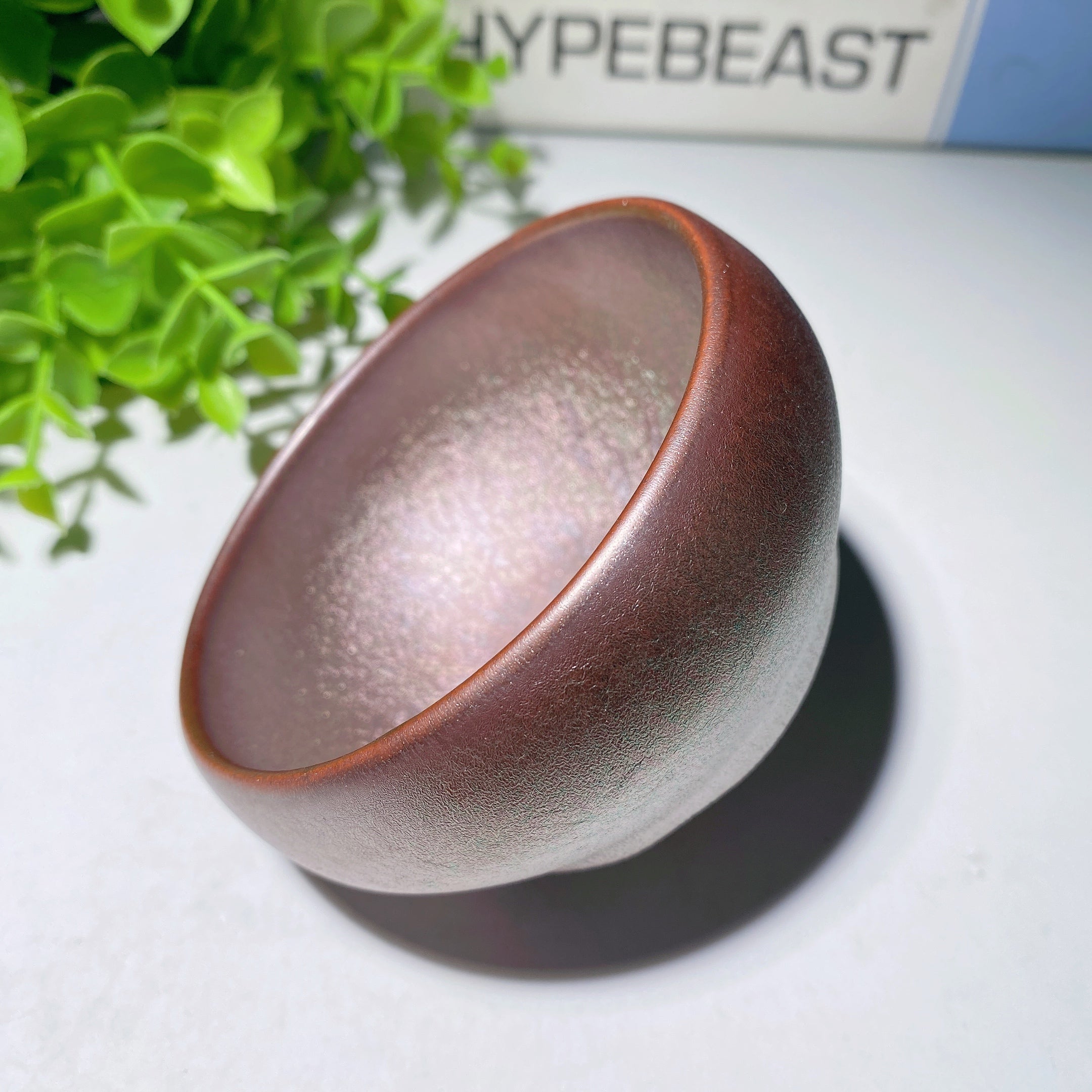 3,4 Zoll Keramik-Teetasse mit Metallbeschichtung