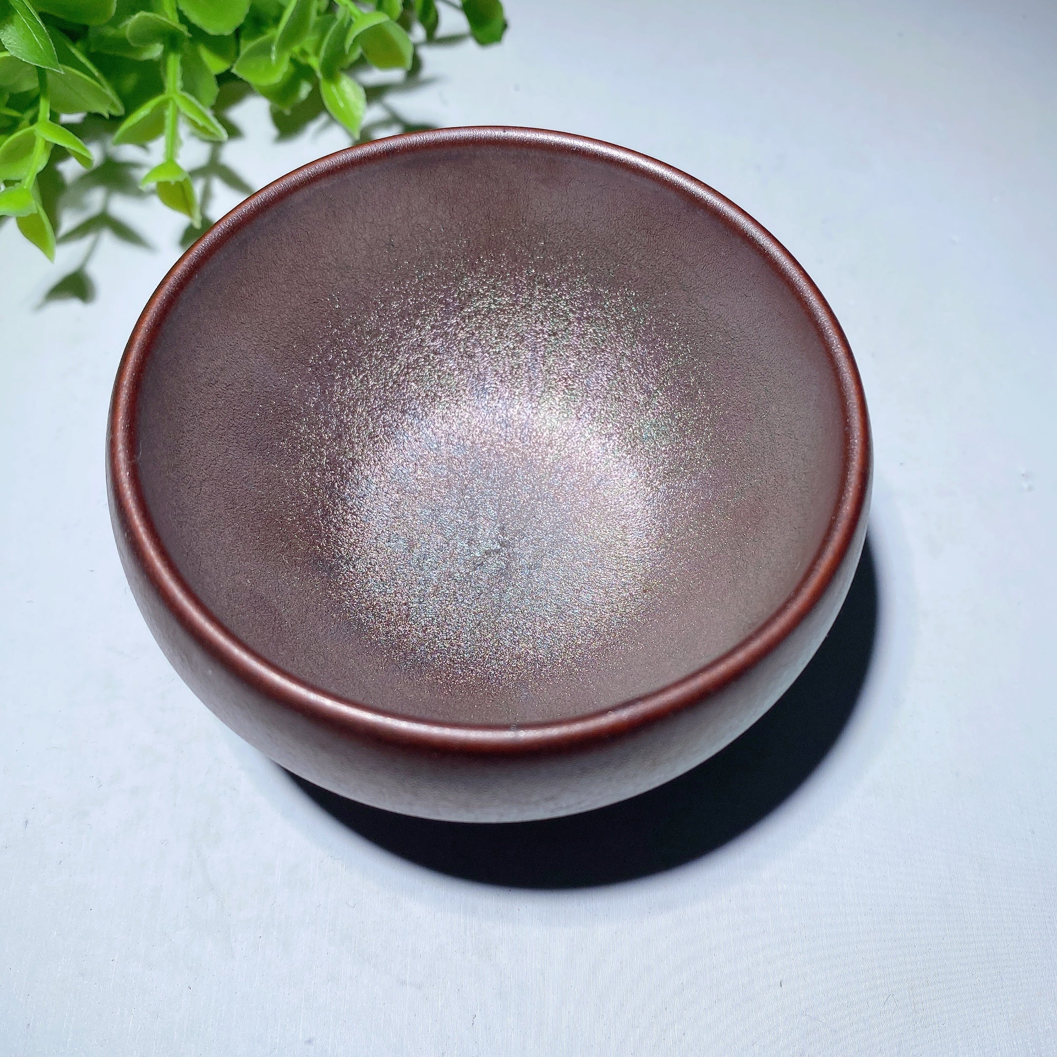 3,4 Zoll Keramik-Teetasse mit Metallbeschichtung