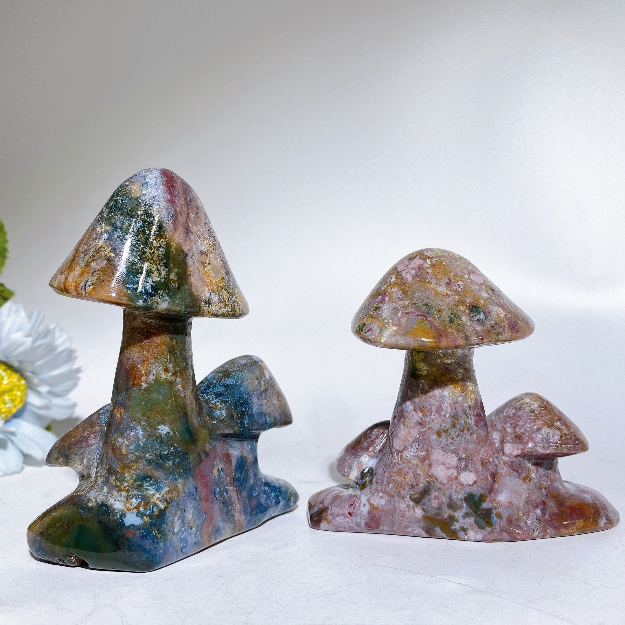 3"-4" Ozean-Jaspis-Kristallfigur, Pilzheilung