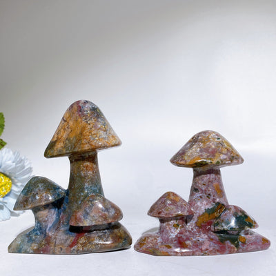 3"-4" Ozean-Jaspis-Kristallfigur, Pilzheilung