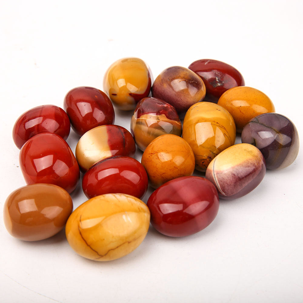 3–4 cm große Mookit-Trommelsteine für Heilung und Energie