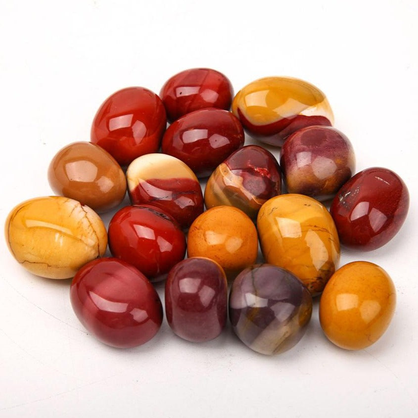 3–4 cm große Mookit-Trommelsteine für Heilung und Energie