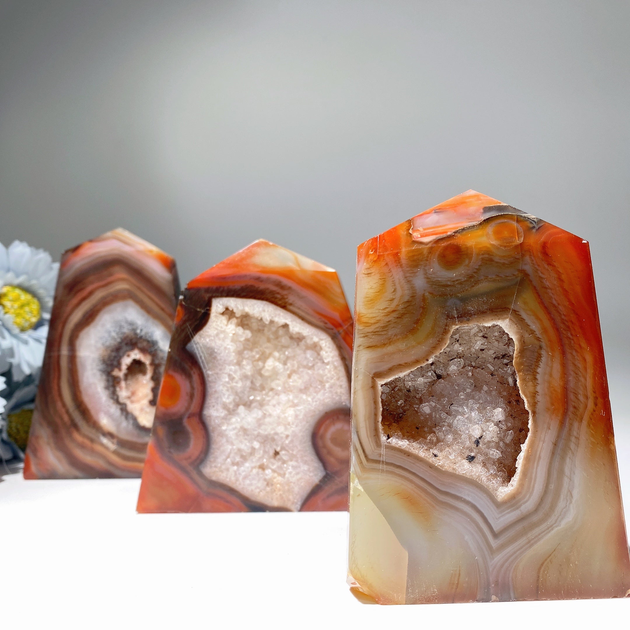 3,5-4,0 Zoll Druzy Achat Kristall Heilung Freie Form