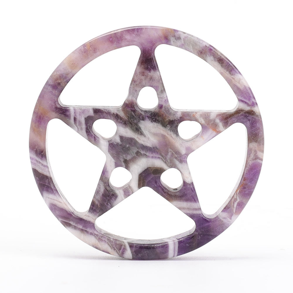 3,5" Amethyst-Kristall-Schnitzstern zur Heilung
