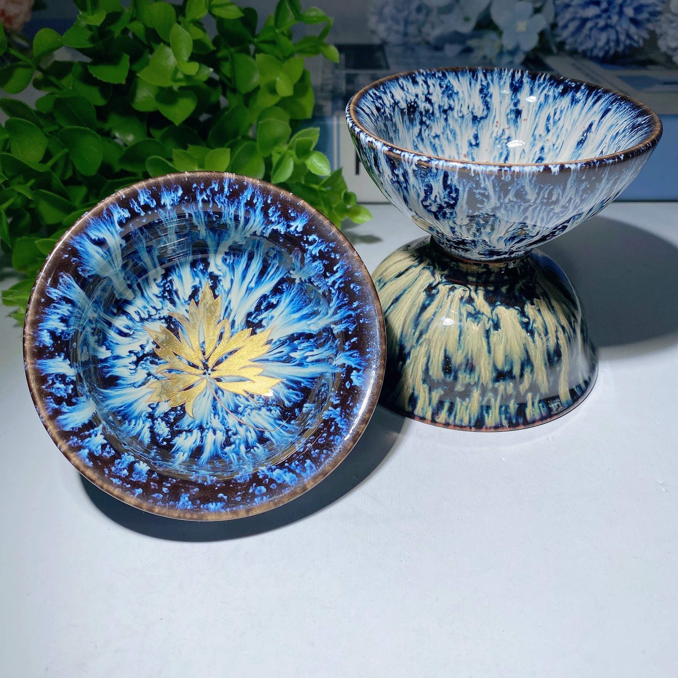 3,5 Zoll Keramik-Kristall-Heilmeditationsbecher