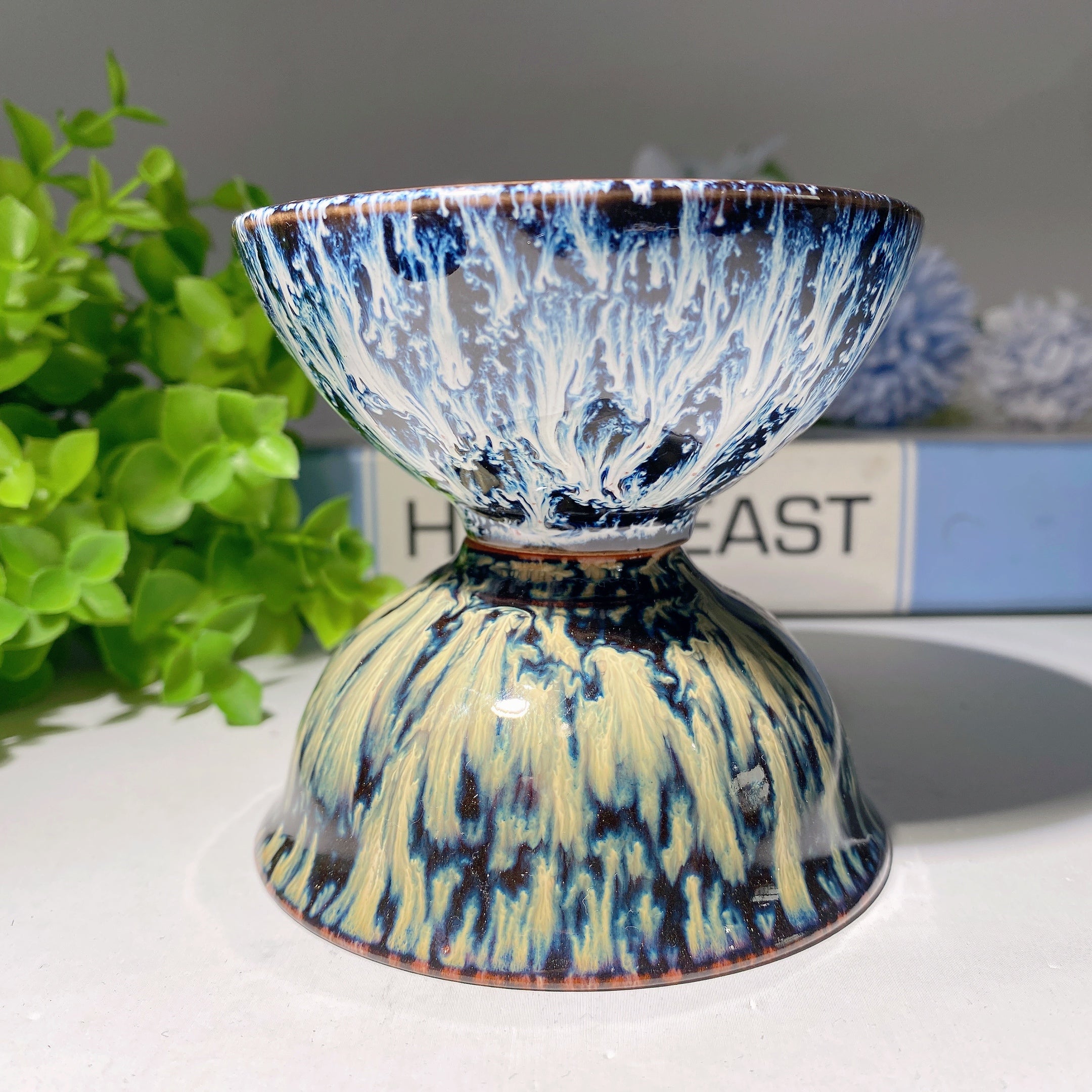 3,5 Zoll Keramik-Kristall-Heilmeditationsbecher