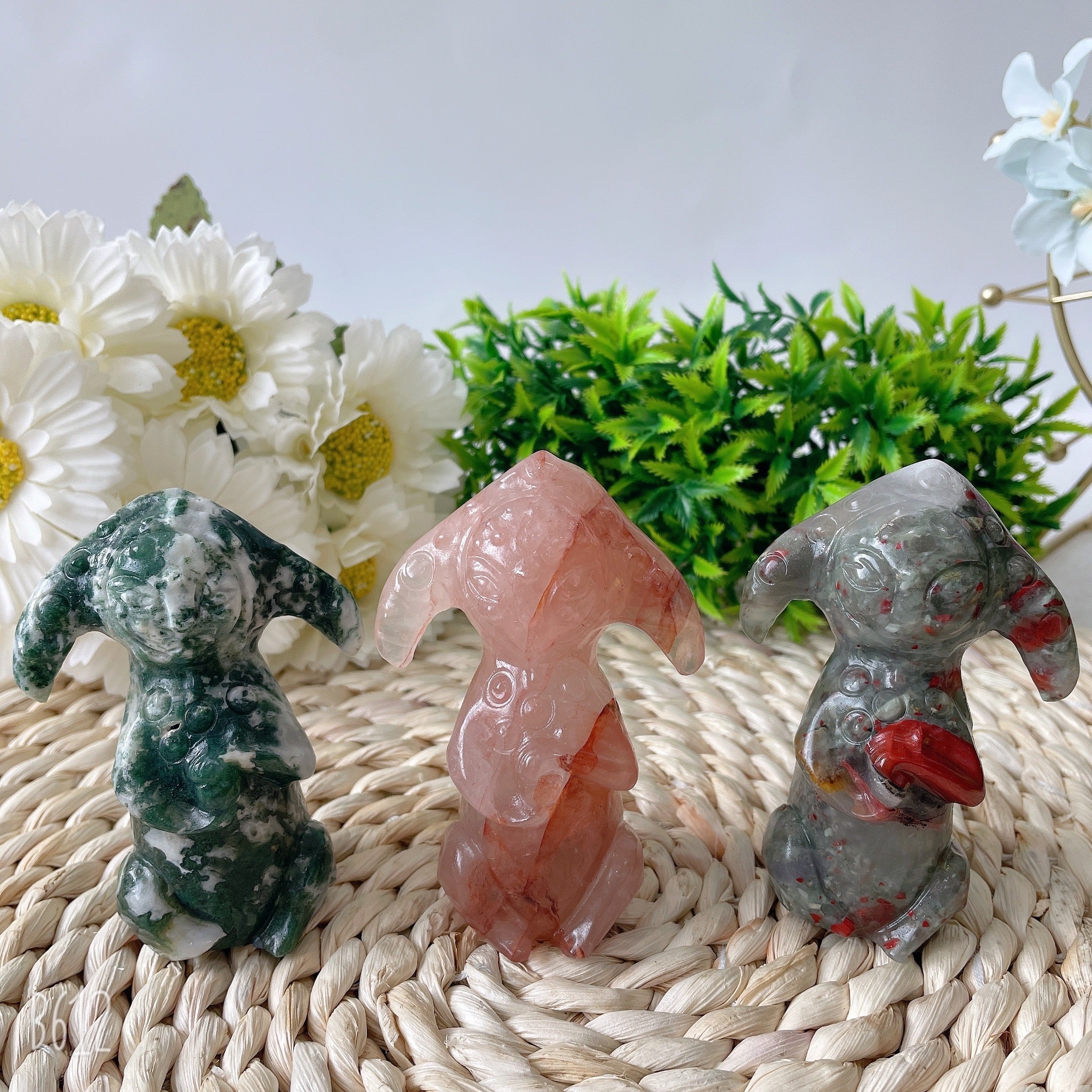 3,5 Zoll Kristall Elf Figur Schnitzereien Sammlung