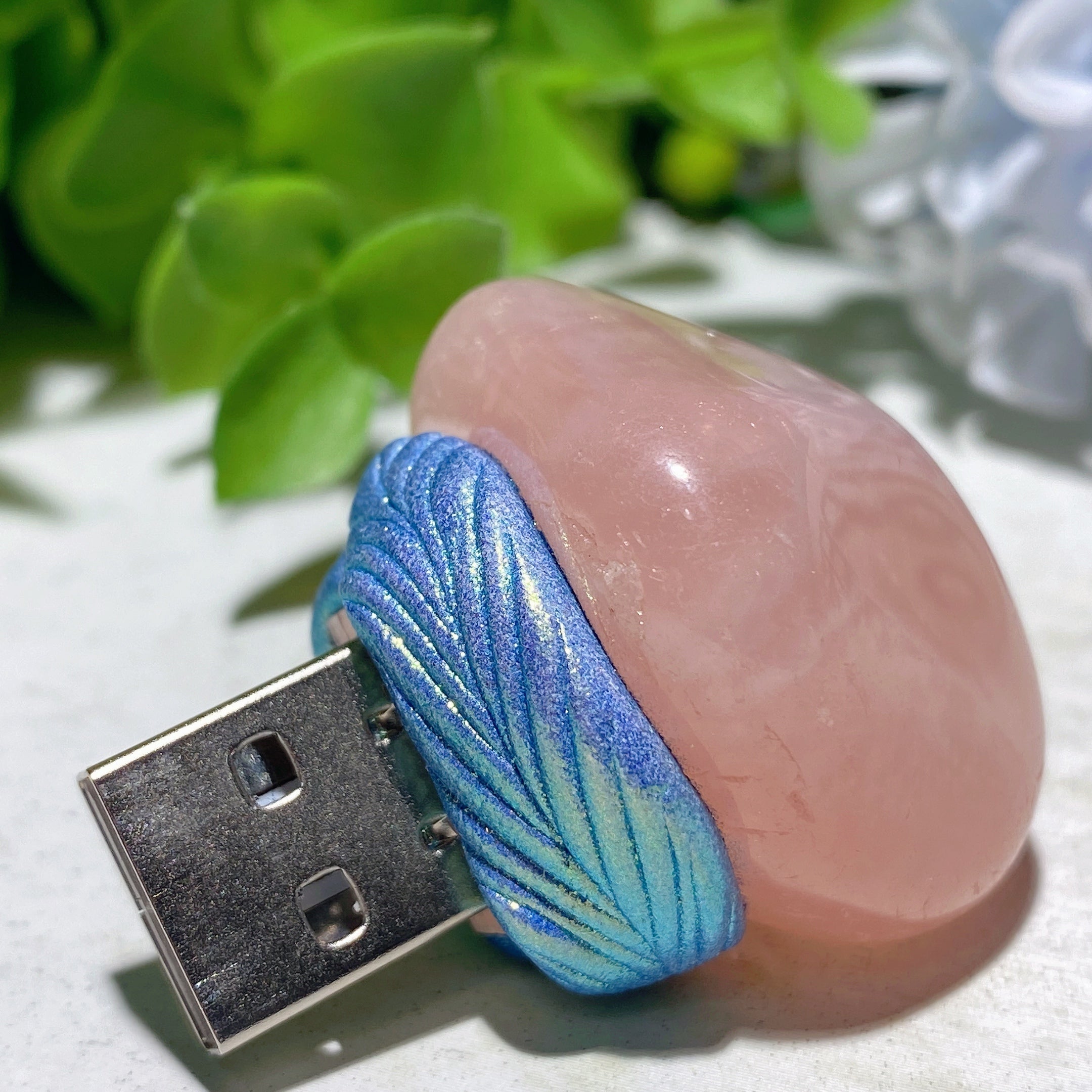 3,5 cm Rosenquarz-Kristall-Nachtlampe zur Heilung