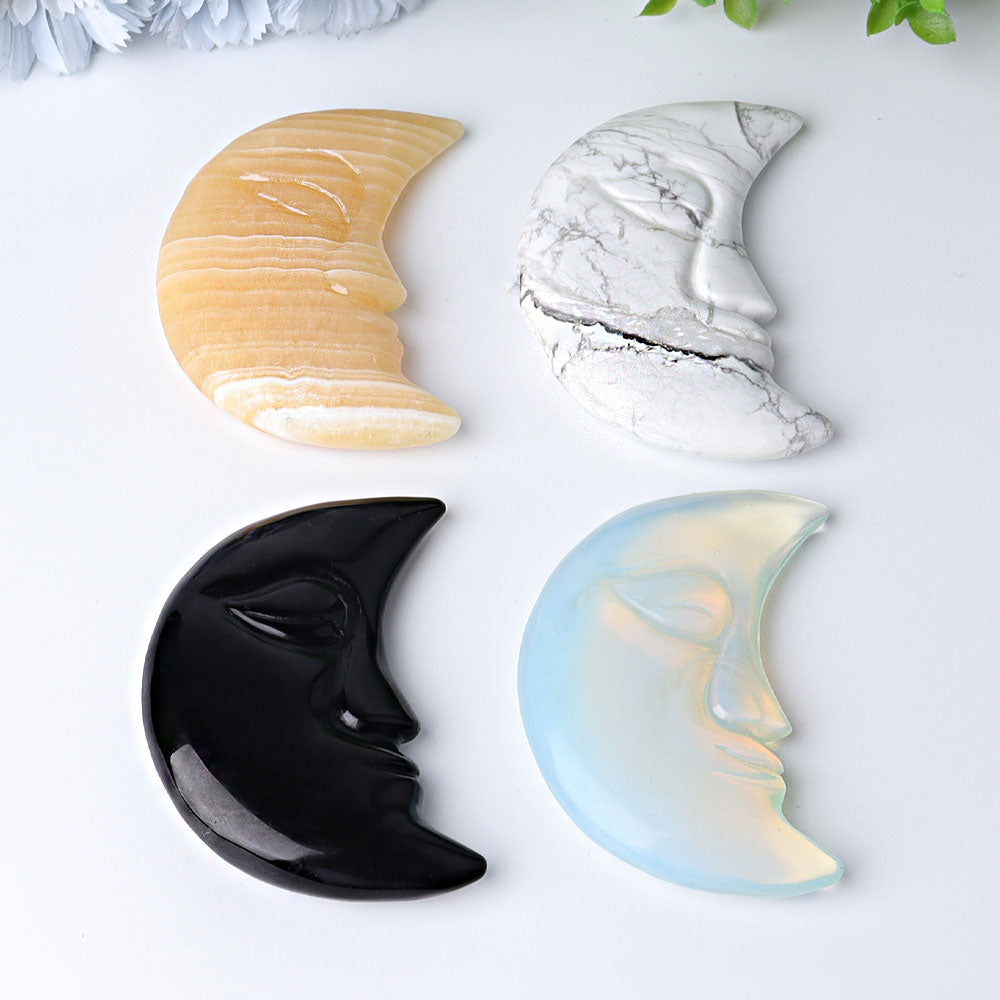 3,8 Zoll Mondgesicht-Kristallfiguren zur Heilung