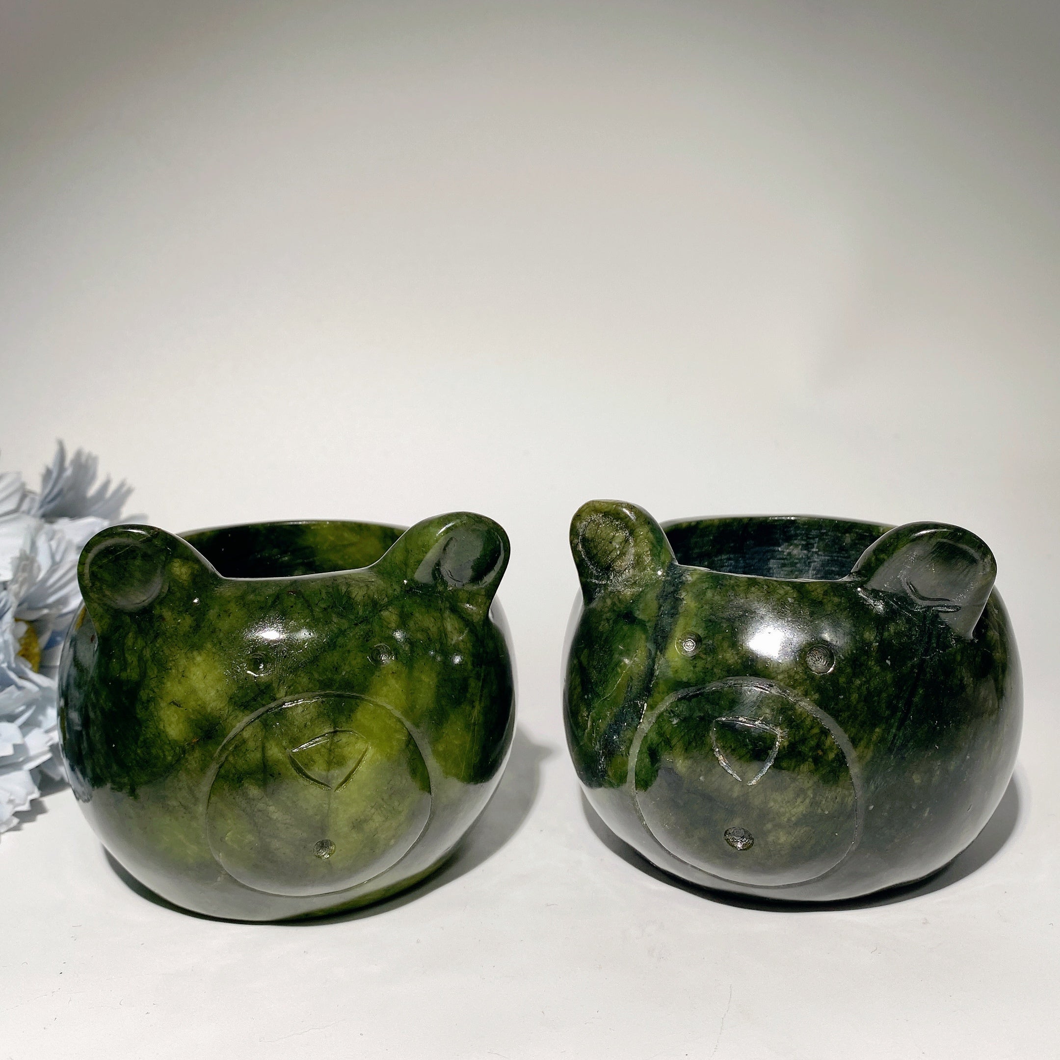 3,8 Zoll Serpentin-Kristallbär-Figur zur Heilung