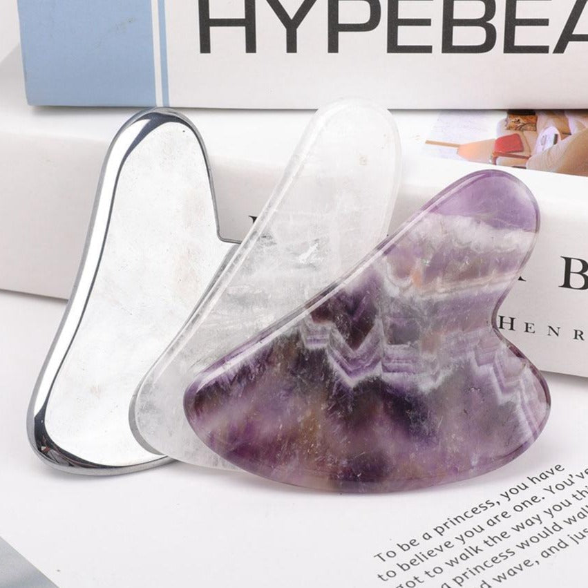 3" Kristall-Guasha-Brett für Gesichtsheilung und Wellness