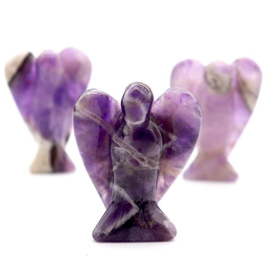 3 Zoll Amethyst Kristall Schutzengel Figur