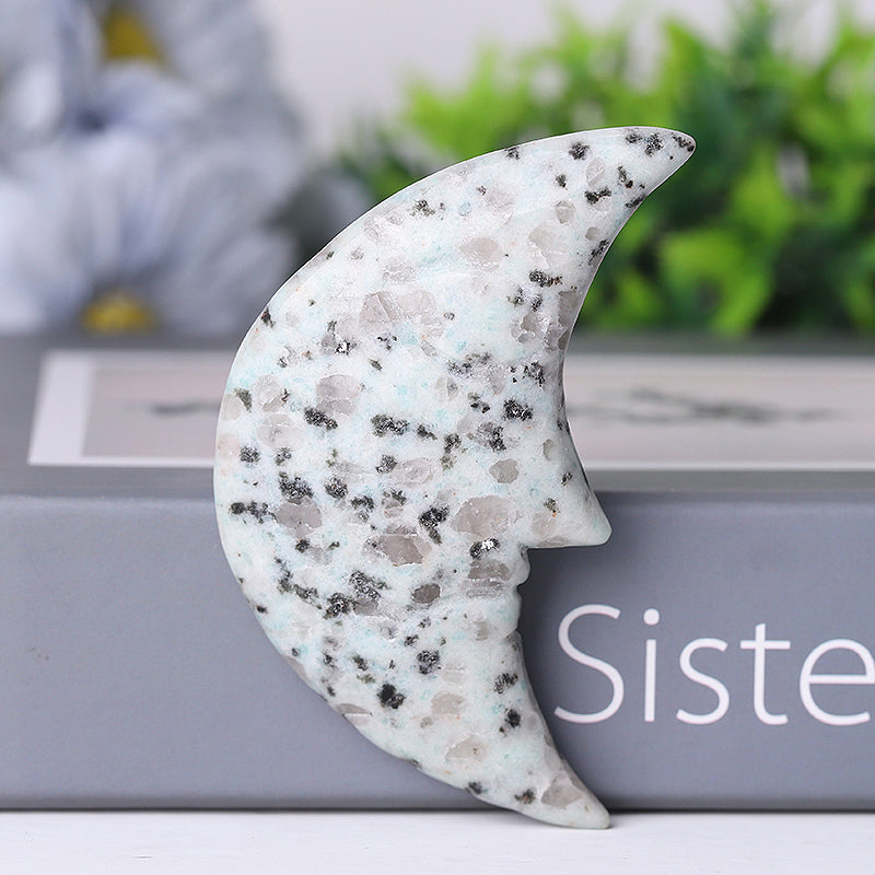 3-Zoll-Kiwi-Jaspis-Mondkristall-Figur-Schnitzerei