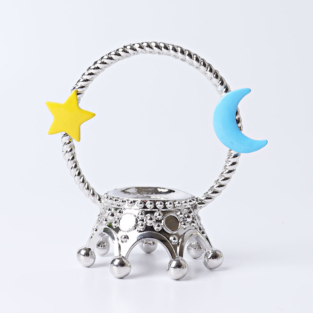 3-Zoll-Krone aus Metall, Kristallkugelständer | Kristalldekor