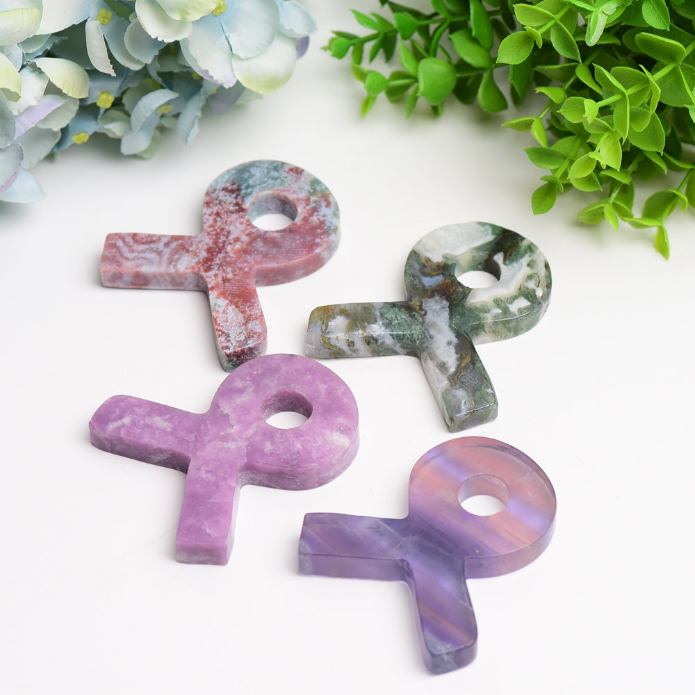 3 Zoll gemischter Kristallband-Schnitzheilstein