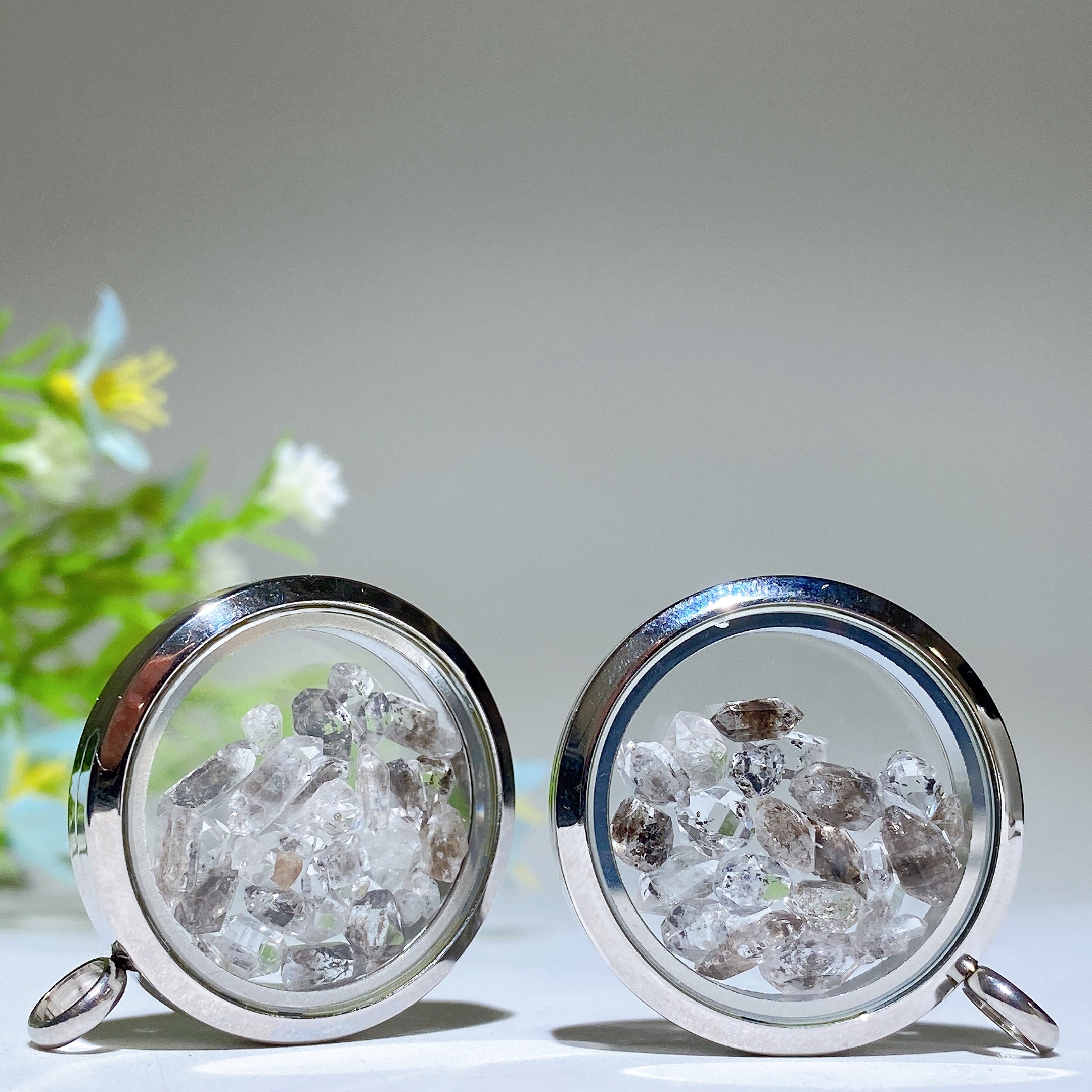 30 mm Herkimer Diamant Bergkristall Anhänger