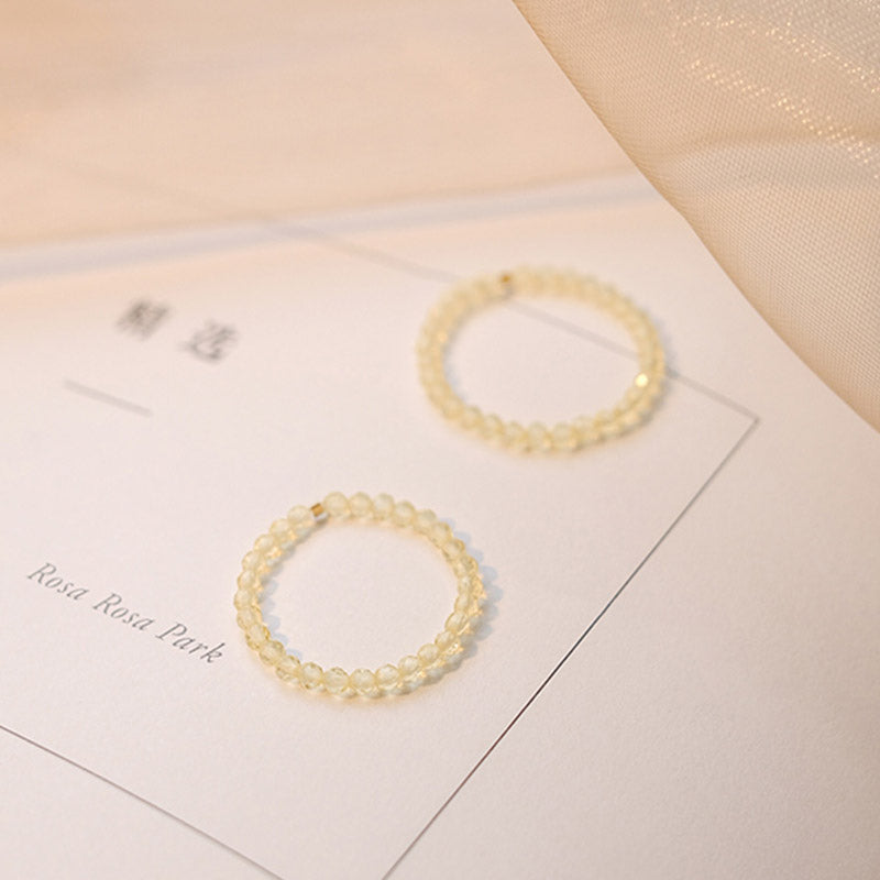 Natürlicher Citrin-Goldring Wohlstand & Glück 14 Karat vergoldet