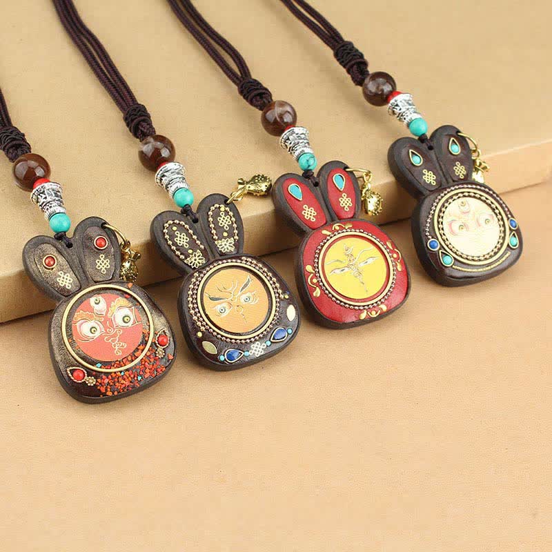 Ebony Five God of Wealth Spiritual Necklace Pendant
