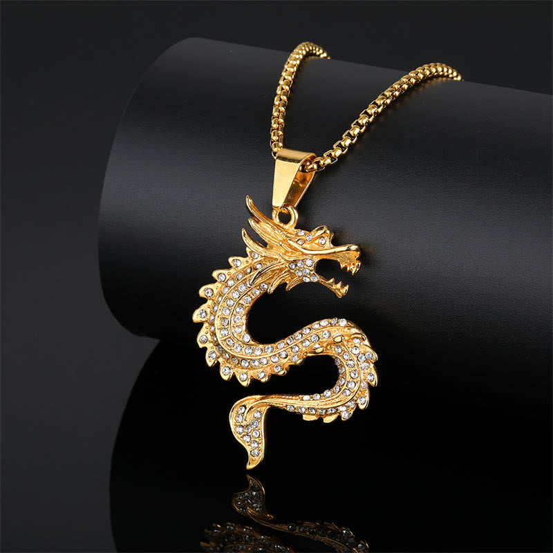 Dragon Necklace Zircon Protection Pendant | Healing Sounds