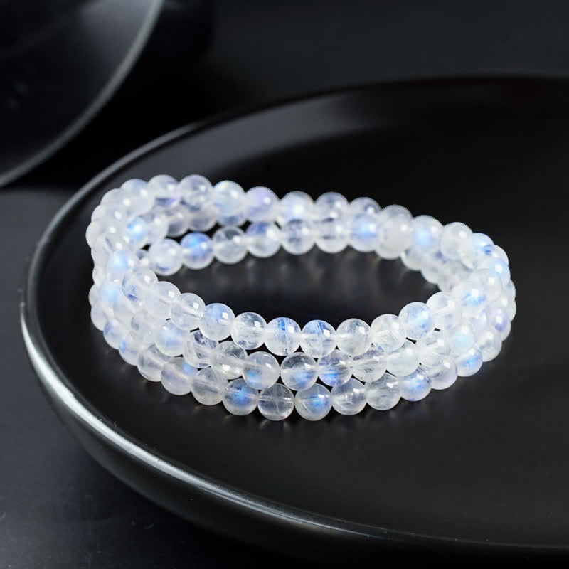 5mm Genuine Moonstone Healing Bracelet for Positive Energy