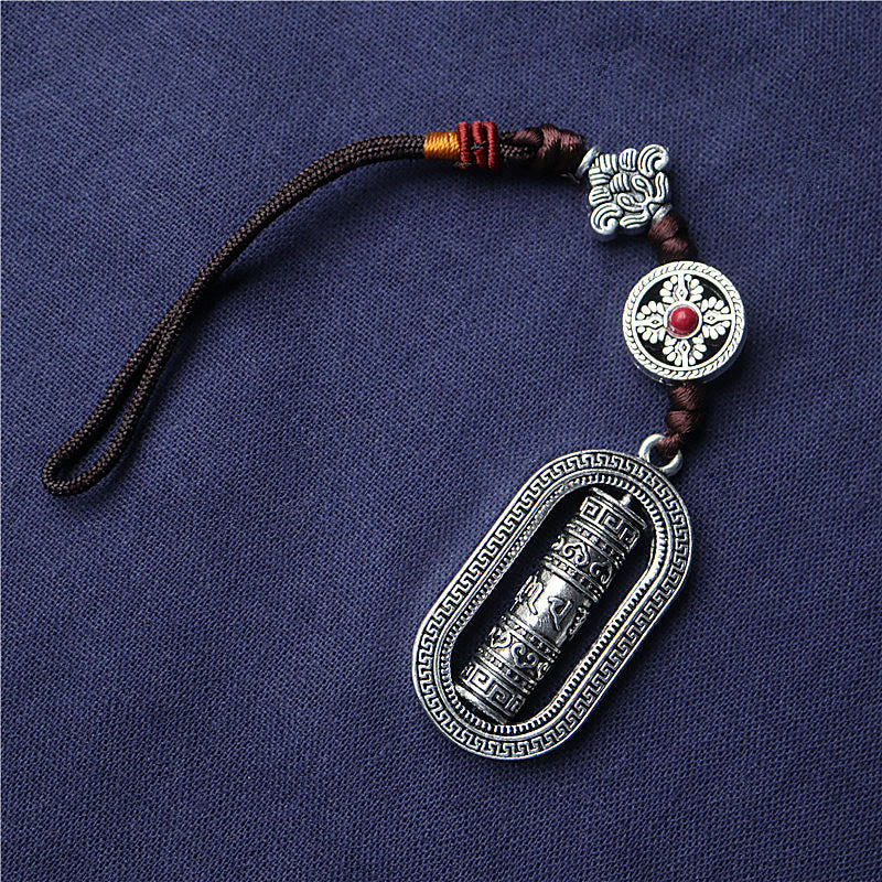 Rotatable Om Mani Padme Hum Prayer Wheel Car Decoration