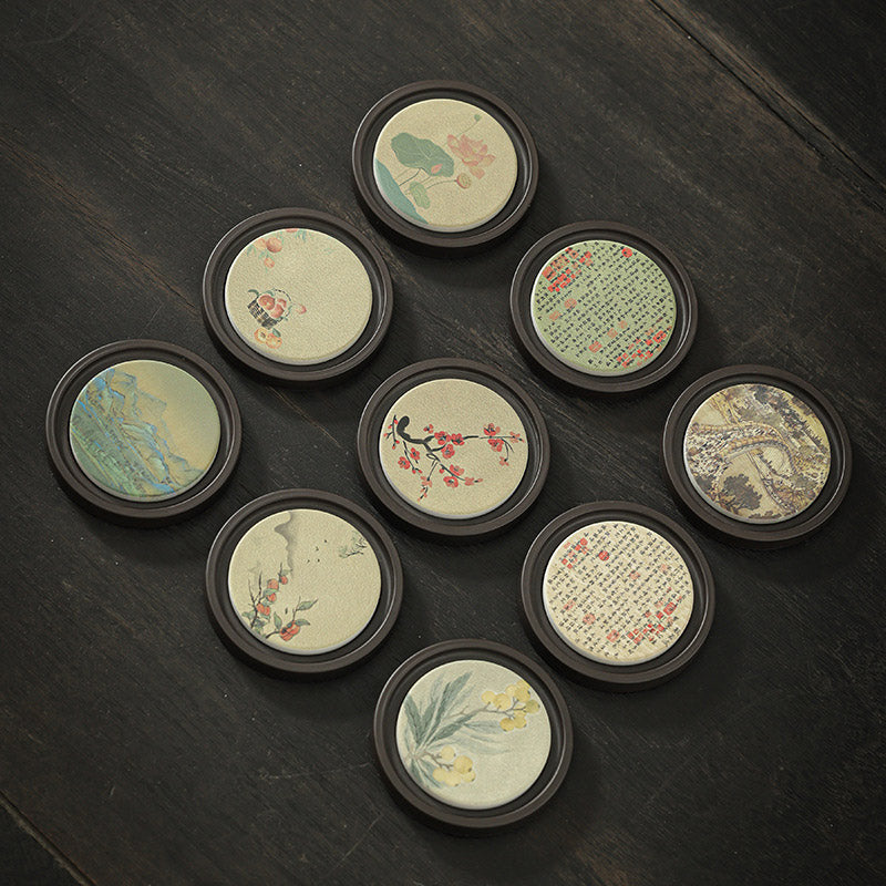 Keramik Zen Teetassenmatte 7,9cm | Natürliches Zen Dekor