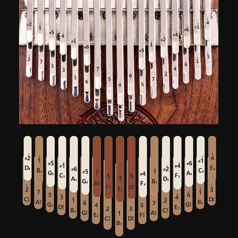 Kalimba-Daumenklavier mit 34 Tasten und Lebensbaum-Design